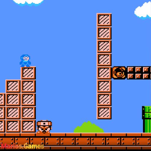 Mega Man in Super Mario Bros